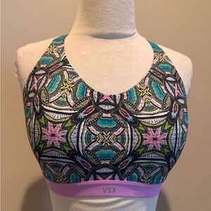 VSX Pink, purple and Green Sports Bra size 34 DD